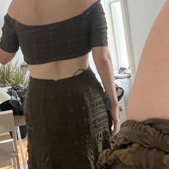 NWT Cult Gaia Green MIDI Dress sz L - Picture 5 of 5